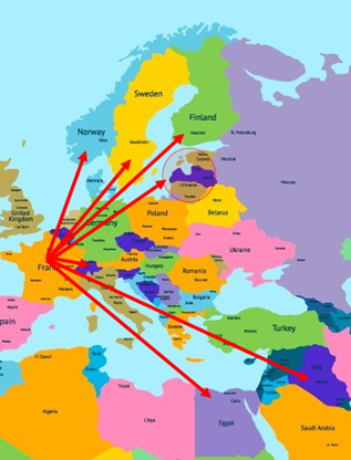 Carte issue de Fraternités Laïques Dominicaines – JRB 20250101